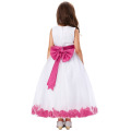 Grace Karin White Blue Sleeveless Blume verzierte Blumenmädchen Geburtstagsfeier Kleid 2 ~ 12 Jahre CL008936-5